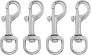 4PCS Stainless Steel Swivel Eye Bolt Flagpole Snap Hook, Flag Snap Clips for Rop