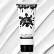 Bowitzki 60ml Face and Body Paint 2oz Cream Makeup 60ml Water Based Face Painting Special Effects For Adults Children Kids Halloween Christmas Party Stage Cosplay (White)