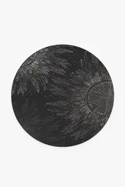 185' Round | Machine Washable Runner Rug | Kid & Pet Friendly | Indoor Rug | Jellyfish Bloom Charcoal Rug | Ruggable