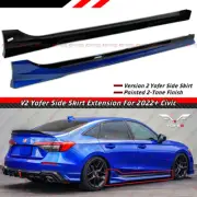 For 2022-2025 Honda Civic Yofer V2 Aegean Blue Black 2 Tone Side Skirt Extension (for: Honda Civic)