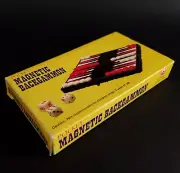 Vintage CATHAY Small Magnetic Backgammon Travel Set Plastic #849 C