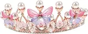 [SOESFOUFU] Girls Gold Crown Headband Hair Accessory Tiara for Boys and Girls Fashion Headwrap