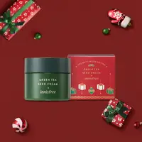 在飛比找樂天市場購物網優惠-韓國 悅詩風吟 innisfree綠色聖誕 綠茶籽保濕霜 雙