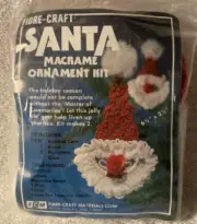 Fibre- Craft ~Santa Macrame Ornament Kit Makes Two