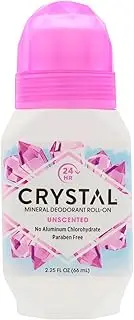Crystal Mineral Body Deodorant Roll-On, Unscented 2.25 oz (Pack of 6)