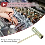 T Type 17mm 19mm Hexagon Spark Plug Socket Wrench Spanner Socket 10.8x7.3cm 1pcs
