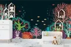 3D Ocean Coral Fish Wallpaper Mural Removable Self-adhesive 191