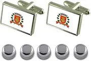 [Select Gifts] Shirt Dress Studs Santos City Sao Paulo State Flag Cufflinks