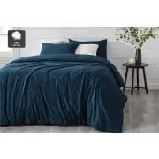 Aesop Stone Wash 100% Cotton Quilt Cover Set - Sky, Queen - Queen