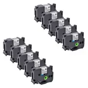 10PK For Brother P-Touch Printer TZ151 Tze151 Black on Clear Label Tape 1''