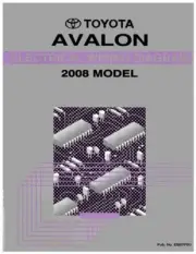 2008 Toyota Avalon Wiring Diagrams Schematics Layout Factory OEM