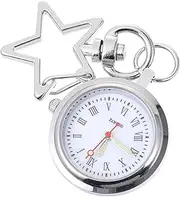 [Holibanna] Pocket Watch Ladies Nurses Fob Watch Women Smartwatch Student Vintage Watch Earphone Pouch Small Watch for Accessories Backlit Second Pink Silver Quartz Movement