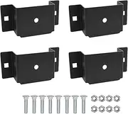 Trailer Side Brackets,2x4 Inches Stake Pockets for Trailers | 4X Metal Rack Flatbed Truck Accessories for Wood Lumber RV Cargo Transport Hauler Outdoor Daily Use