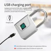 Portable and Rechargeable Smart Fingerprint Padlock with Long Battery Life
