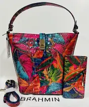 Brahmin Shira-Lush Melbourne Handbag & Ady Wallet ~ Genuine Leather