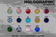 HTV Iron on Holographic Heat Transfer Vinyl Film 20" x 3 Yards