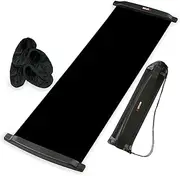 Slide Board(71"L x 20"W),Balance Workout Sliders with End Stops,Exercise Slide Board With 1 Mesh Carrying Bag,2 Sets of Shoes Booties for Beginners and Pros