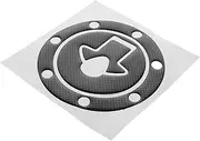 DINHEAROM Motorcycle Tank Cap Decal Carbon Fiber Look Gas Tank Protector Durable Enhance Your Bike