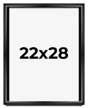 22x28 Shadow Box Frame Black | 1.25 inches Deep Real Wood Contemporary Shadowbox