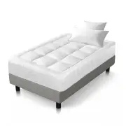Home Single Mattress Topper Bamboo Fibre Pillowtop Protector