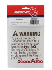 Redcat 3mm Aluminum Countersunk Washers Red (12) RER30781