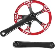 Crank Sprocket Set, Aluminum Alloy Cycle Chainwheel Chain Ring Set, Wear Resistant Single Speed Crank Kit for Cycling Accessories