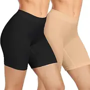 [ZENUTA] Slip Shorts for Under Dresses Women, Seamless Anti Chafing Shorts, Smooth Spandex Shorts Boyshorts Yoga/Biker