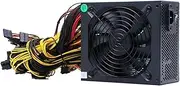 KAVJU 180V-260V Power Supply ETH ATX Mining Power Supply 2600W 2400W 2000W BTC Miner Support 8 Display Cards GPU for BTC Mining Rig(2600W 220V)