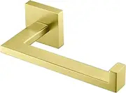 [Hoooh] SUS 304 Stainless Steel Toilet Paper Holder Wall Mounted Toilet Tissue Roll Holder for Bathroom Brushed Gold, C106L12-BG