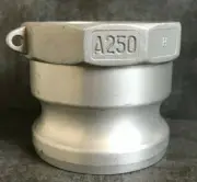 Moon American Aluminum Type A Adapter, 2.5" Male CamLock X 2.5" Female NPT - NEW