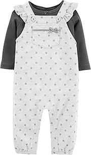 [Carter's] 2-Piece Tee & Polka Dot Knit Overalls Set