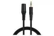 ACL 3.5mm Headphone Extension Male to Female Audio Stereo Cable with Silver-Plating Copper Compatible with iPhones Tablets Sony Beats PS4 Headset Black 3M