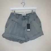 One Teaspoon Kansas Street Walker Shorts 80s High Waist Denim Shorts 26