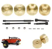 75g 6mm Brass Widened Wheel Hub Counterweights For Axial SCX24 90081 1/24 RC Car