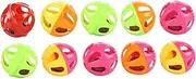 WOONEKY 50pcs Cat Bell Ball Creative Hollow Out Design 2 Colors Fun Pet Ball for Cats and Animals Engaging Playtime for Indoor Cats
