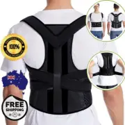 Full Back Support Posture Corrector Lumbar Brace & Shoulder Belt for Relief