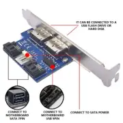 SATAs to Power Over ESATA Adapter Card for 2.5/3.5inch HDD and Optical Drive
