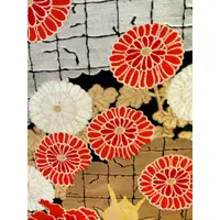 在飛比找蝦皮購物優惠-☆一身衣飾☆ 日本傳統 古董收藏 菊花牡丹花織紋 西陣織 S