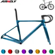 AIRWOLF T1100 Carbon Road Bike Frame Superlight Climbing Bicycle Crystal 700*38c
