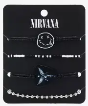 Nirvana Icons Bracelet Set Of 4 Kurt Cobain NEW ON CARD