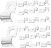 BUGUUYO 100pcs Tube Fixator Clamps for Indoor Outdoor Use Easy Installation Wire Cable Clips for Automotive Petroleum Shipbuilding and Industrial Applications