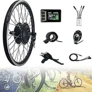 Electric Bike Conversion kit 16"/20"/24"/26"/27.5"/28"/29"/700C Front Wheel Powerful Front Hub Motor Kit,48V 250W Ebike Conversion Kit Front Wheel with TK-LCD7C Display, Easy to Install(16in)