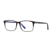 NEW Tom Ford FT5584-B 056 Havana to Grey Gradient/Clear Blue Light Block 54mm...