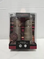 New Cole & Mason Marlow 7" Wood Mill Set Brown Salt And Pepper