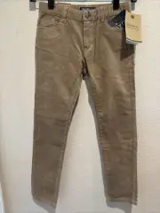 Mayoral Boutique Boys Sz 7 Velveteen Corded Trouser Pants Straight Leg Tan NEW