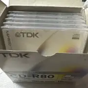 TDK 5 x Recordable CD-R 80 Inkjet Printable Face Upto 52x Speed 700MB / 80 Min.