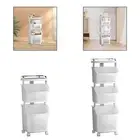 Laundry Cart with Wheels Portable Storage Rack for Apartment Bathroom Home