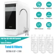 Q3-600 GPD Reverse Osmosis Tankless RO Water Filter System Extra 2 Year Filters