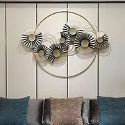 Metal Wall Decor, Large Modern Abstract Metal Wall Decoration Art Indoor Outdoor Artwork Wall Accents for Living Room Bedroom Leaf Wall Hanging