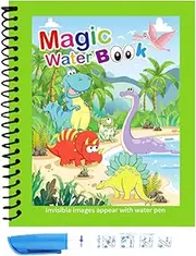 Reusable Water Coloring Books,Water Painting Book | Water Painting Book with Pens for Home Preschool Activity